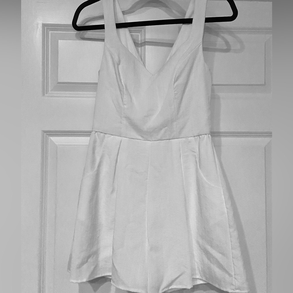 White sleeveless romper